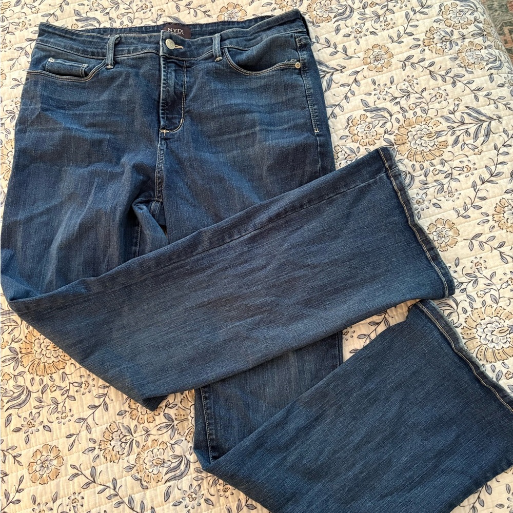 NYDJ Blue Straight Leg Jeans Classic Fit